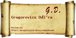 Gregorovics Dóra névjegykártya